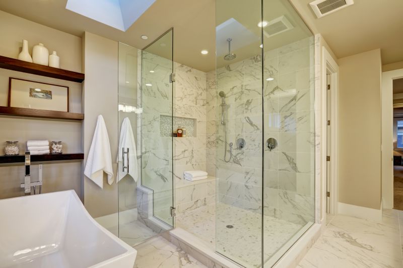 Elegant Shower with Custom Tiles